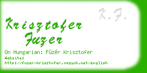 krisztofer fuzer business card